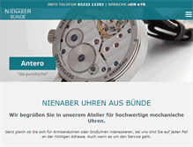 Tablet Screenshot of nienaber-uhren.de